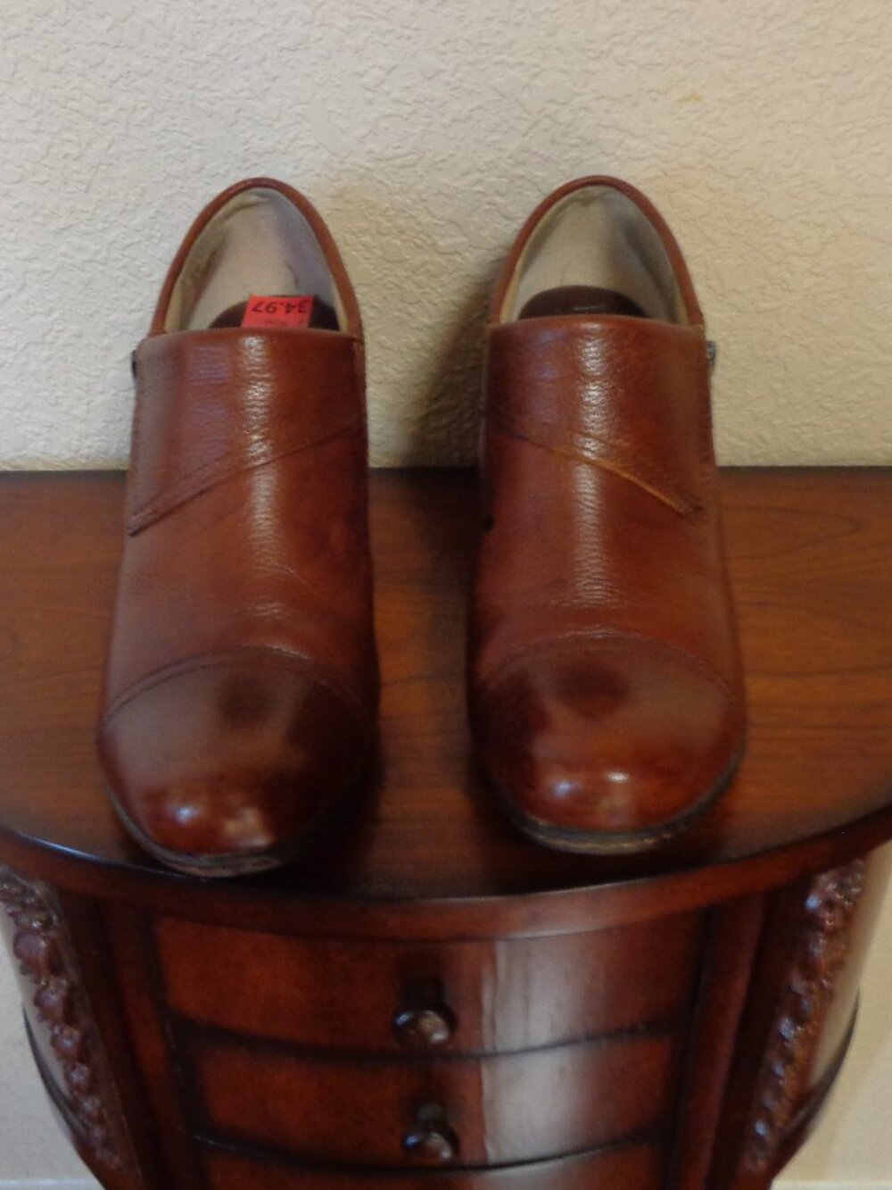 B.O.C. Born Concept Brown Leather Ankle Boot sz 10 M